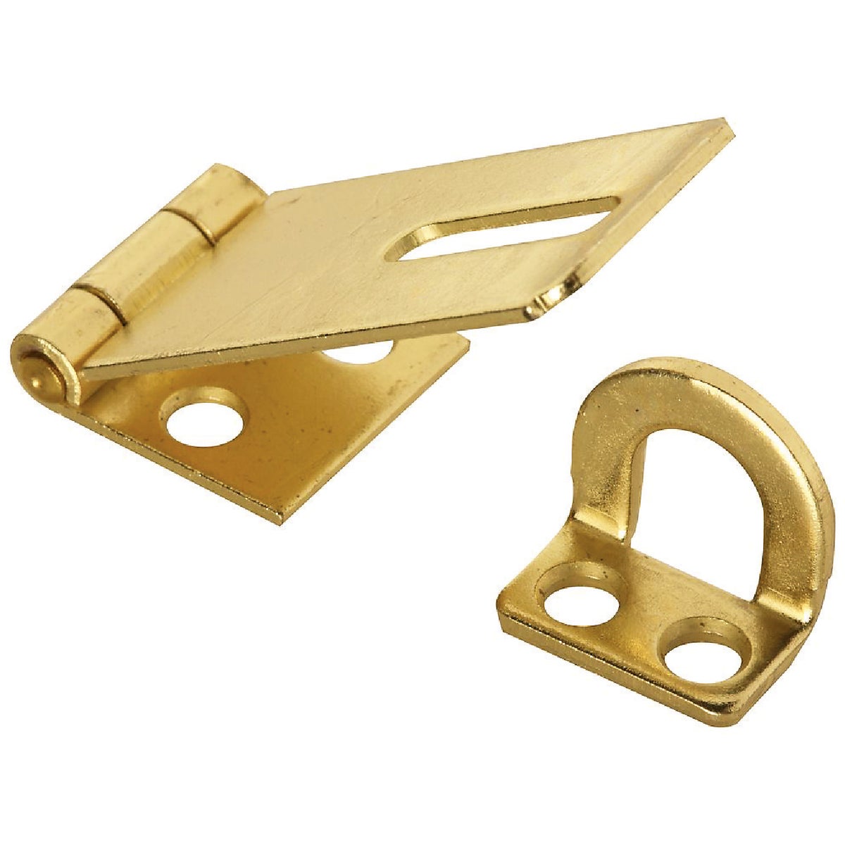 National Hardware 1-3/4 In. Brass Non-Swivel Safety Hasp