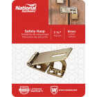 National Hardware 1-3/4 In. Brass Non-Swivel Safety Hasp Image 2