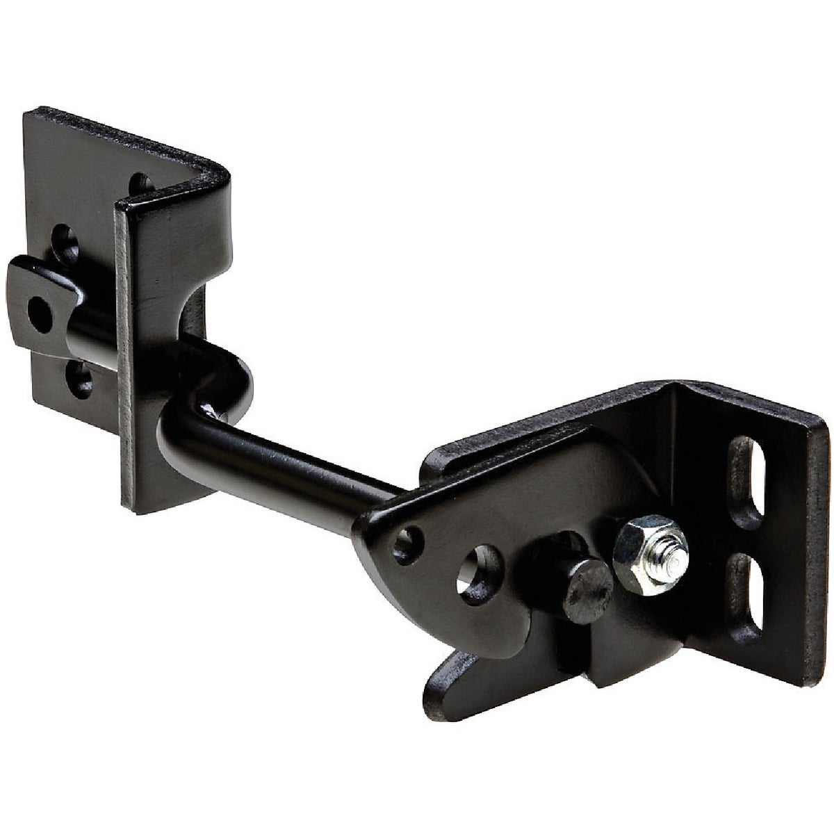 National Hardware 8 In. Black Adjust-O-Matic Heavy-Duty Gate Latch