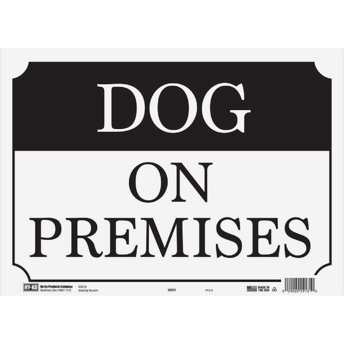Hy-Ko Sign, Dog on Premises Image 1