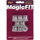 Magic Sliders Magic Fit - .55 In. - .70 In. Round Felt Furniture Leg Cup (8-Pack) Image 2