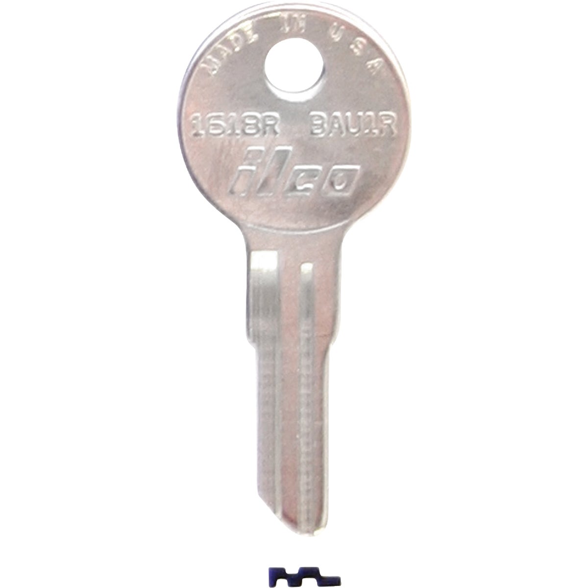 ILCO Bauer Nickel Plated File Cabinet Key BAU1R / 1618R (10-Pack)