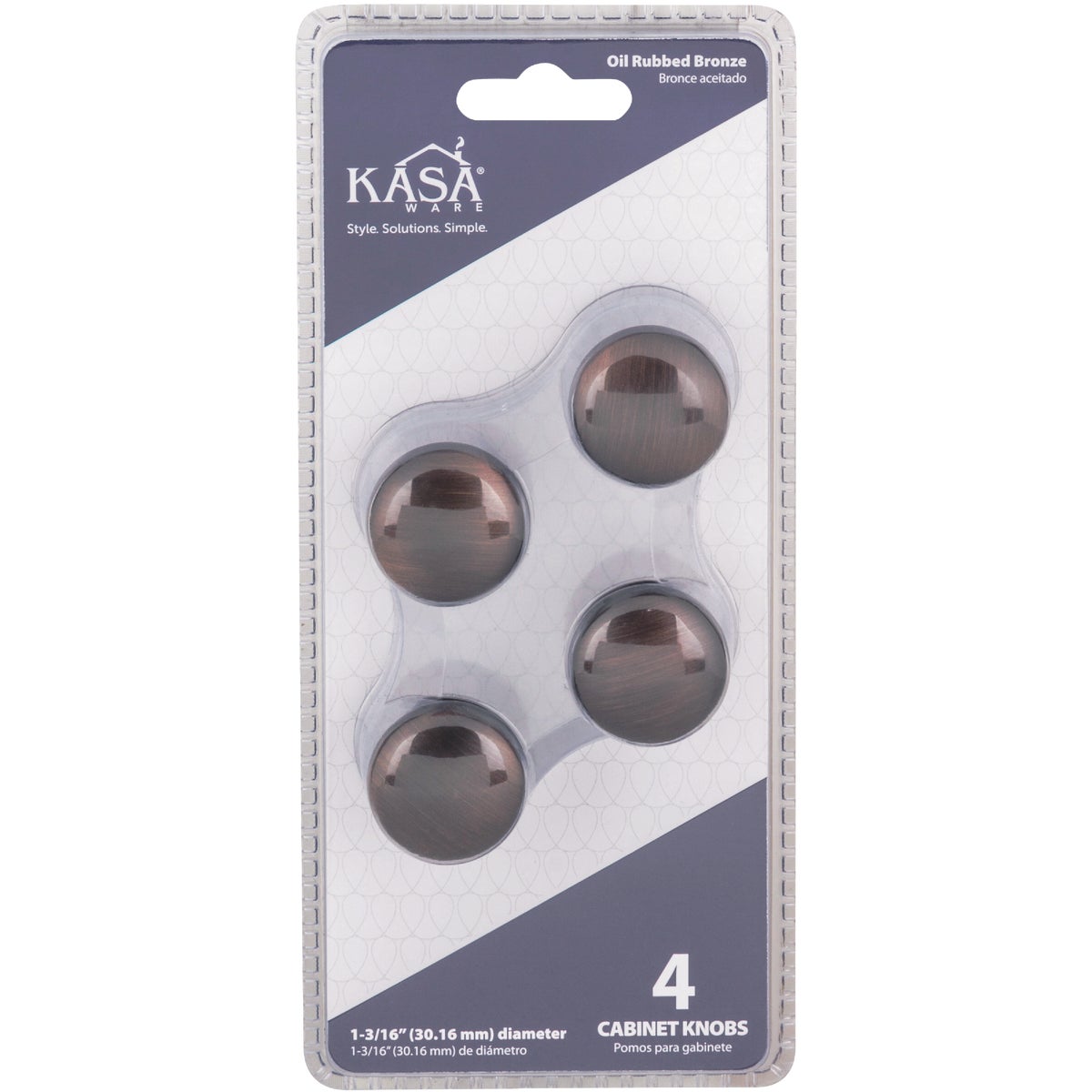KasaWare 1-3/16 In. Dia. Brushed Oil Rubbed Bronze Cabinet Knob (4-Pack) Image 2