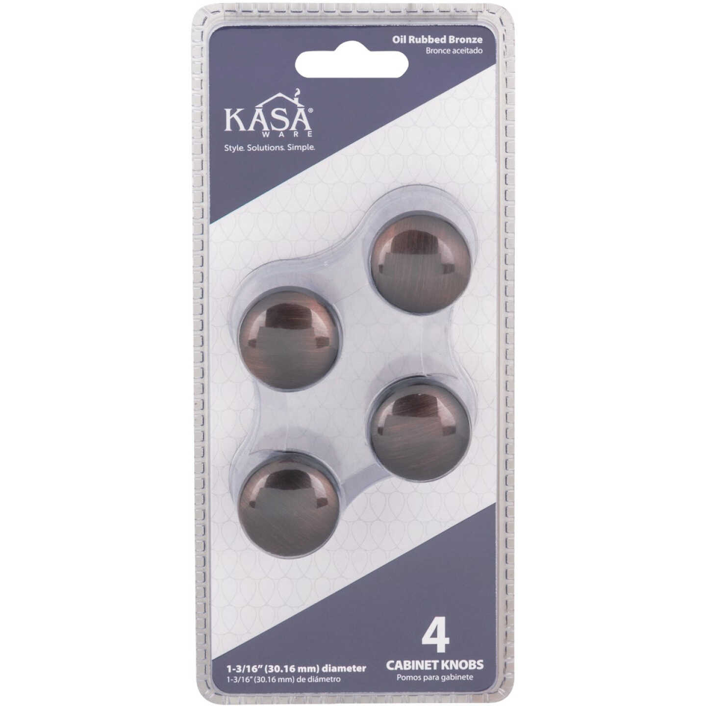 KasaWare 1-3/16 In. Dia. Brushed Oil Rubbed Bronze Cabinet Knob (4-Pack) Image 2