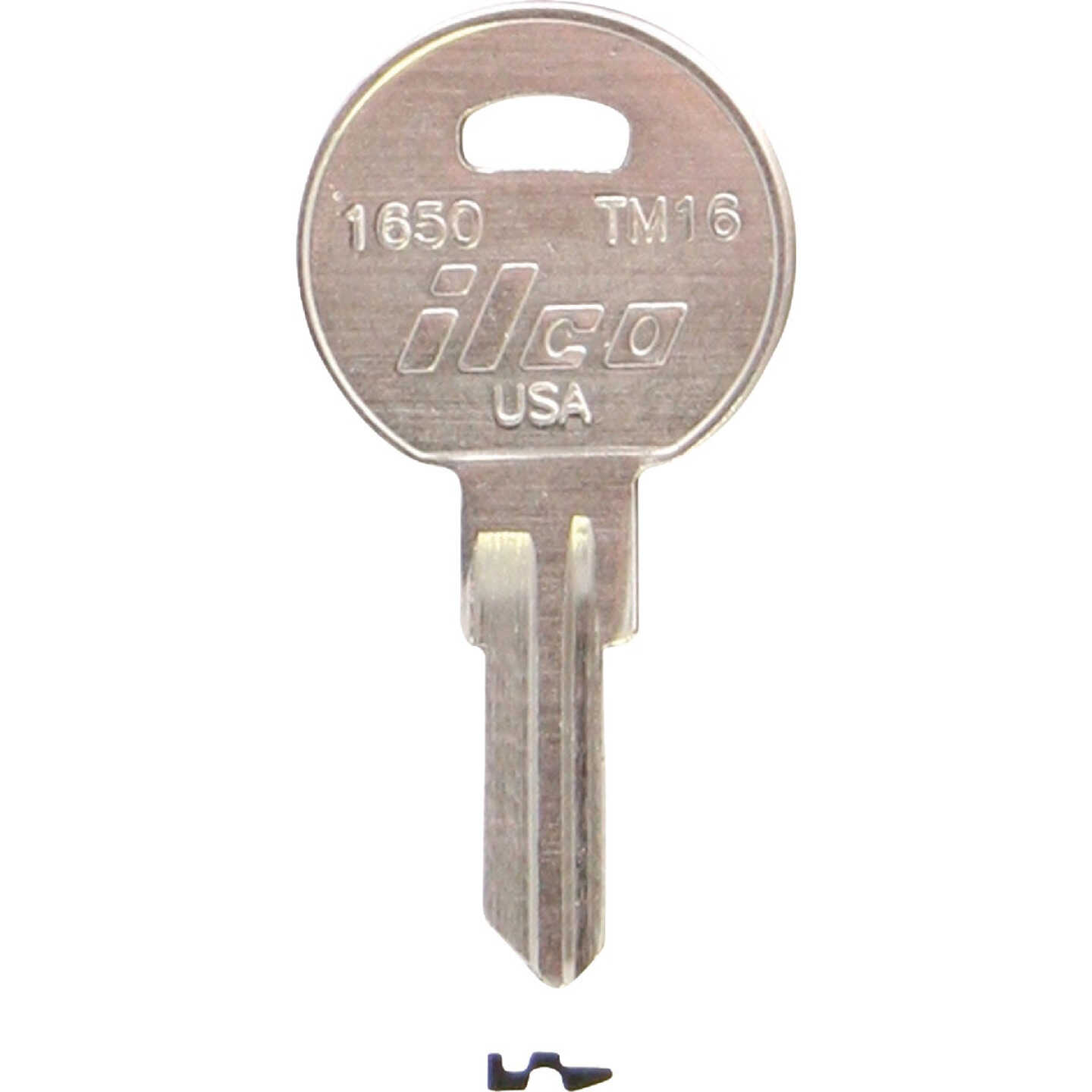 ILCO Trimark Nickel Plated Toolbox Key, TM16 / 1650 (10-Pack) Image 1