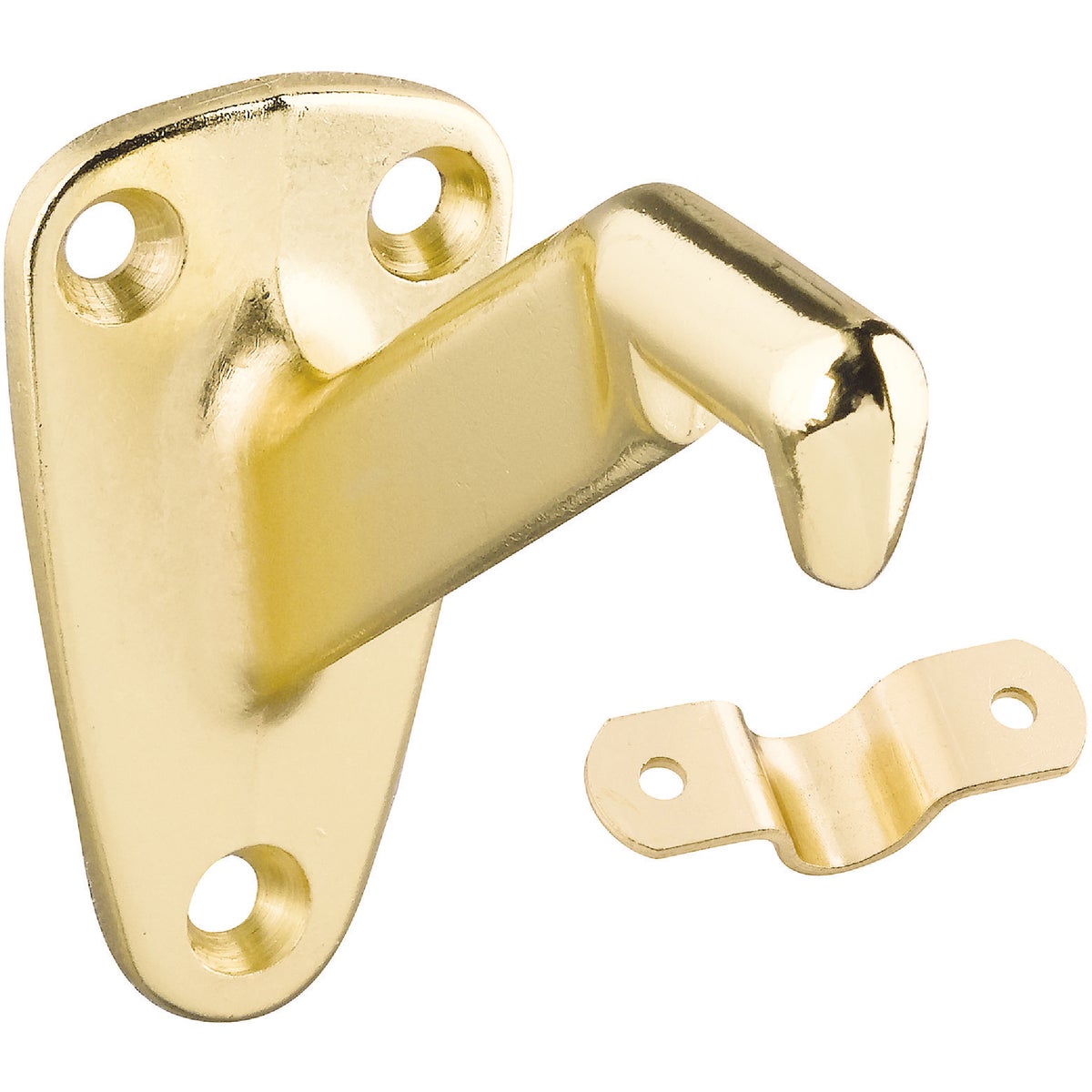 National Hardware Brass Zinc Die-Cast With Steel Strap Handrail Bracket