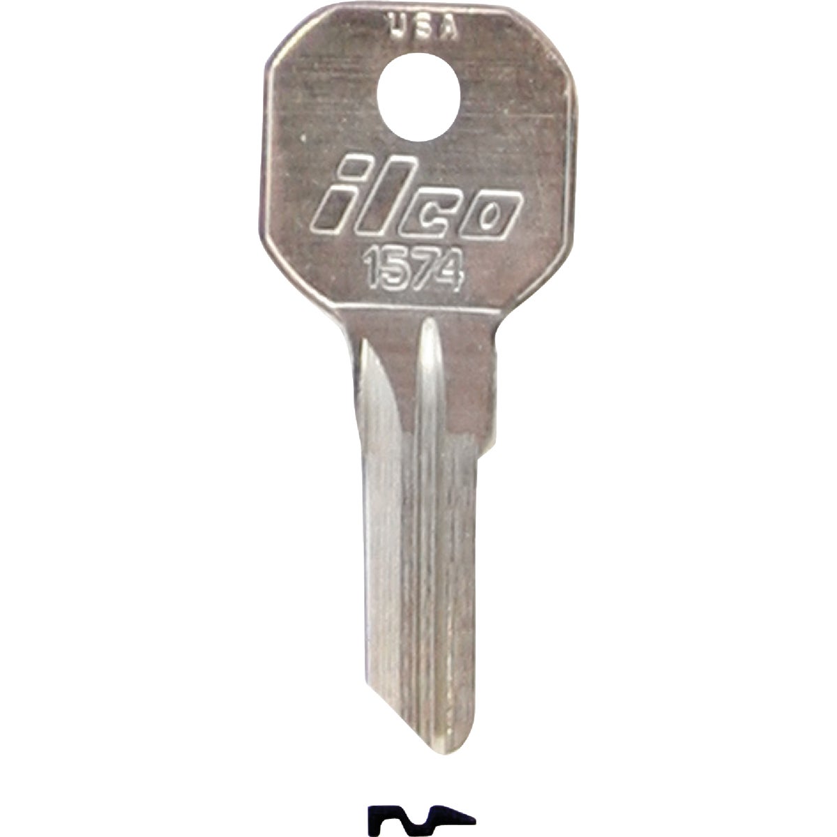 ILCO Hurd Nickel Plated Gas Cap Key, 1574 (10-Pack)