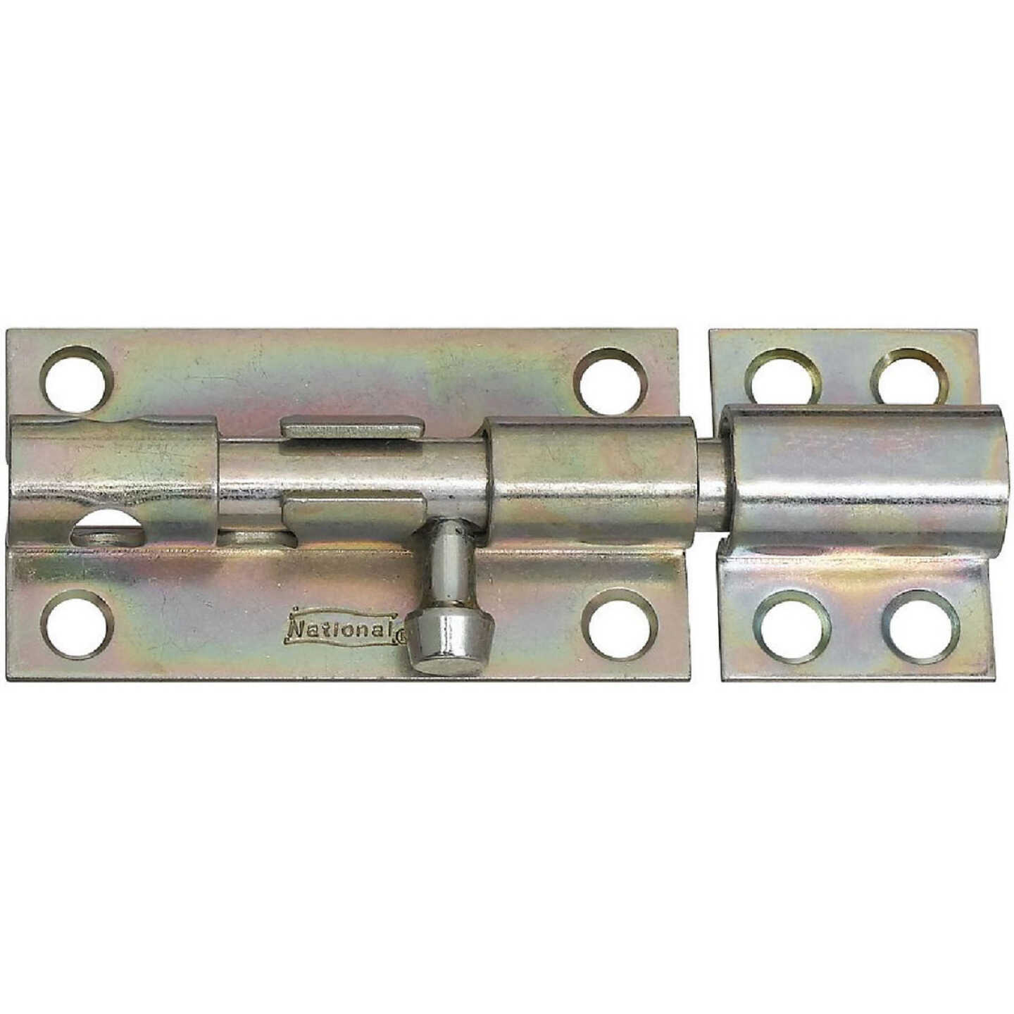 National Hardware 4 In. Zinc Heavy Barrel Bolt Image 1