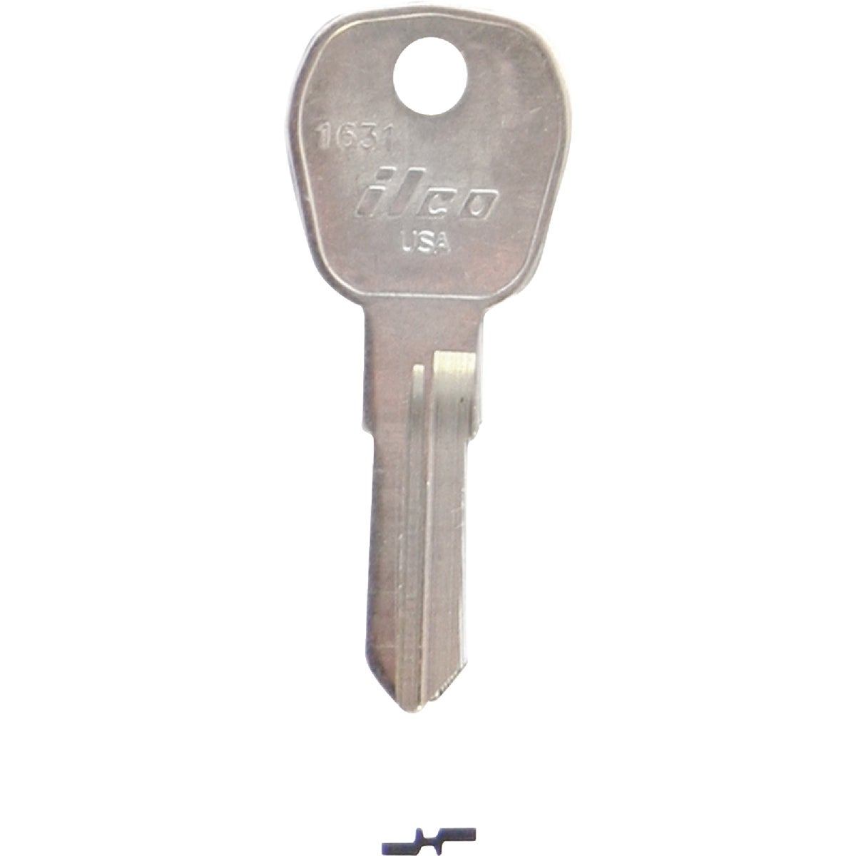 ILCO Nickel Plated Cam Lock Key, 1631 (10-Pack)