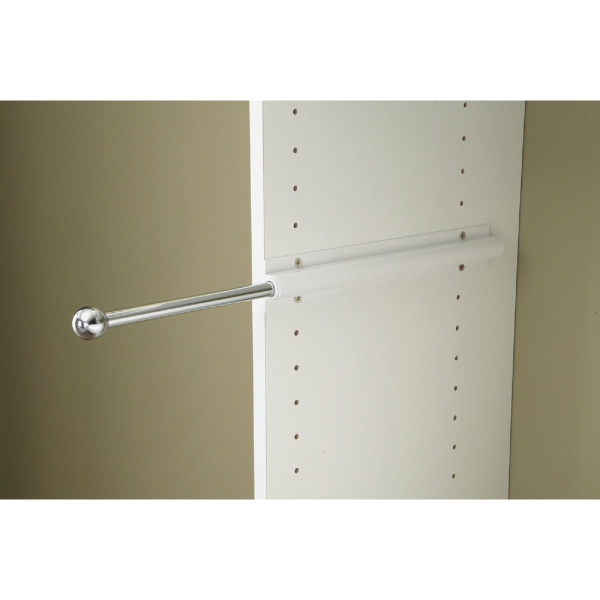 Easy Track 13 In. x 1 In. Sliding Valet Closet Rod, White Image 2