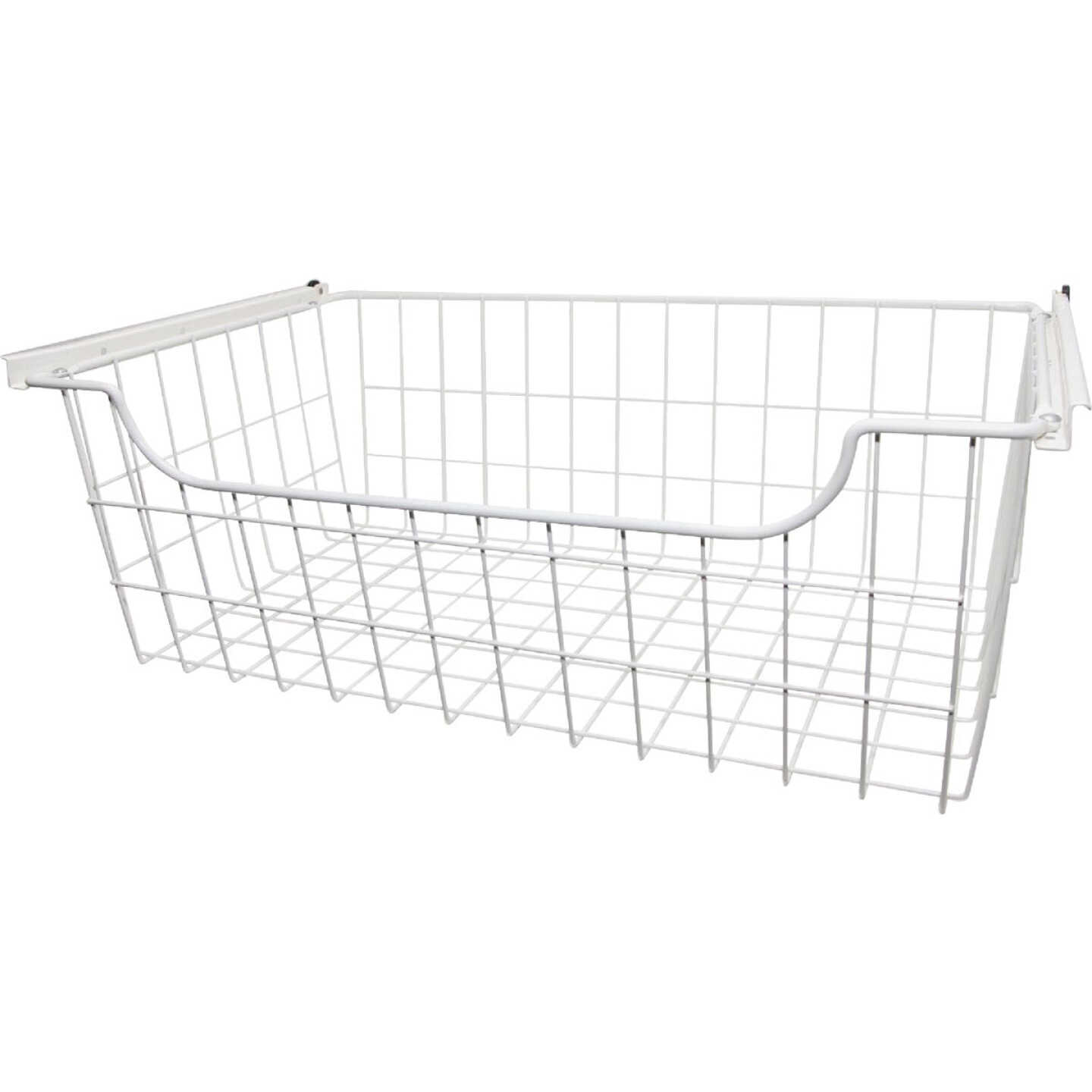 Easy Track 8 In. White Wire Basket Image 1