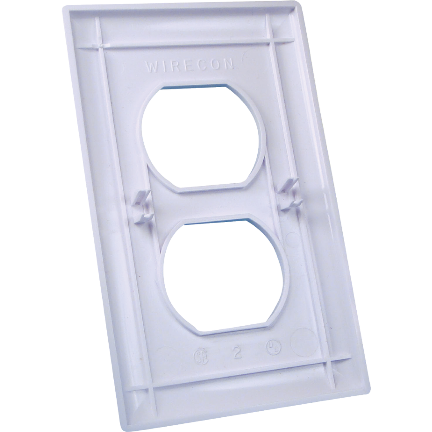 United States Hardware 1-Gang Duplex Outlet Wall Plate, White Image 1