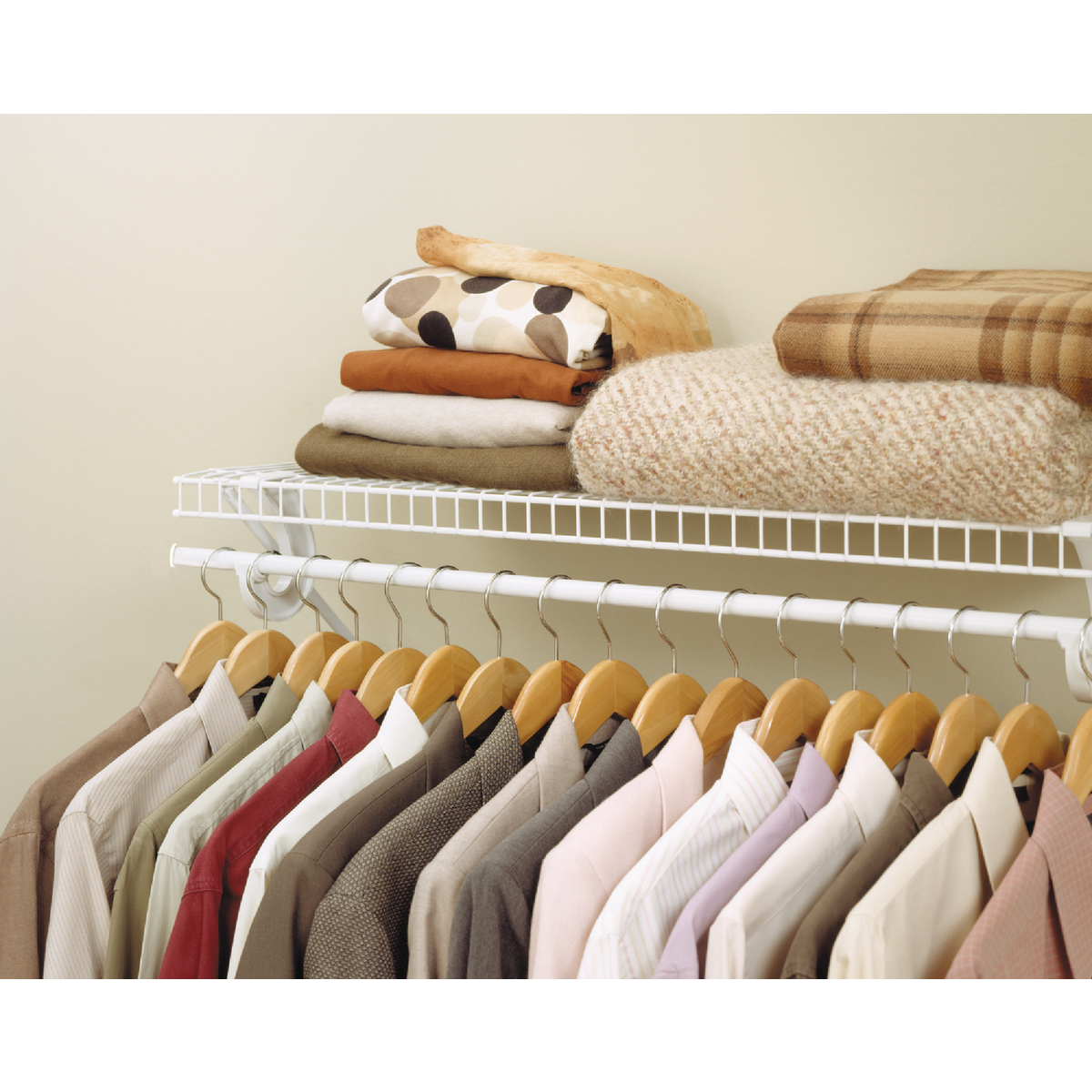 ClosetMaid SuperSlide 6 Ft. W. x 12 In. D. Ventilated Shelf Kit with Bar Image 2