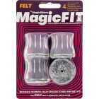 Magic Sliders Magic Fit 1-1/4 In. - 1-7/6 In. Round Felt Furniture Leg Cup (4-Pack) Image 2