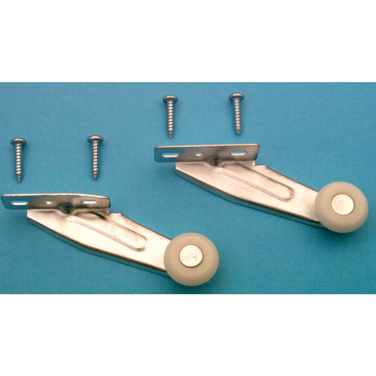 Prime-Line Steel White Nylon 3-21/64" Right Hand Rear Drawer Roller (2 Count) Image 2