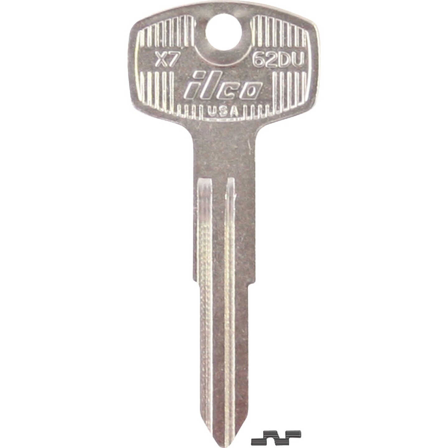 ILCO DATSUN Nickel Plated Automotive Key 62DU / X7 (10-Pack) Image 1