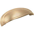 Amerock Ashby 3 & 4 In. Golden Champagne Cup Cabinet Drawer Pull Image 1