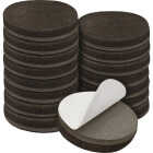 Super Sliders 1-1/2 In. Brown Round Felt Furniture Pads (16-Piece) Image 2
