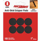 Super Sliders 1 In. Anti-Skid Round Brown Furniture Pad (18-Piece) Image 1