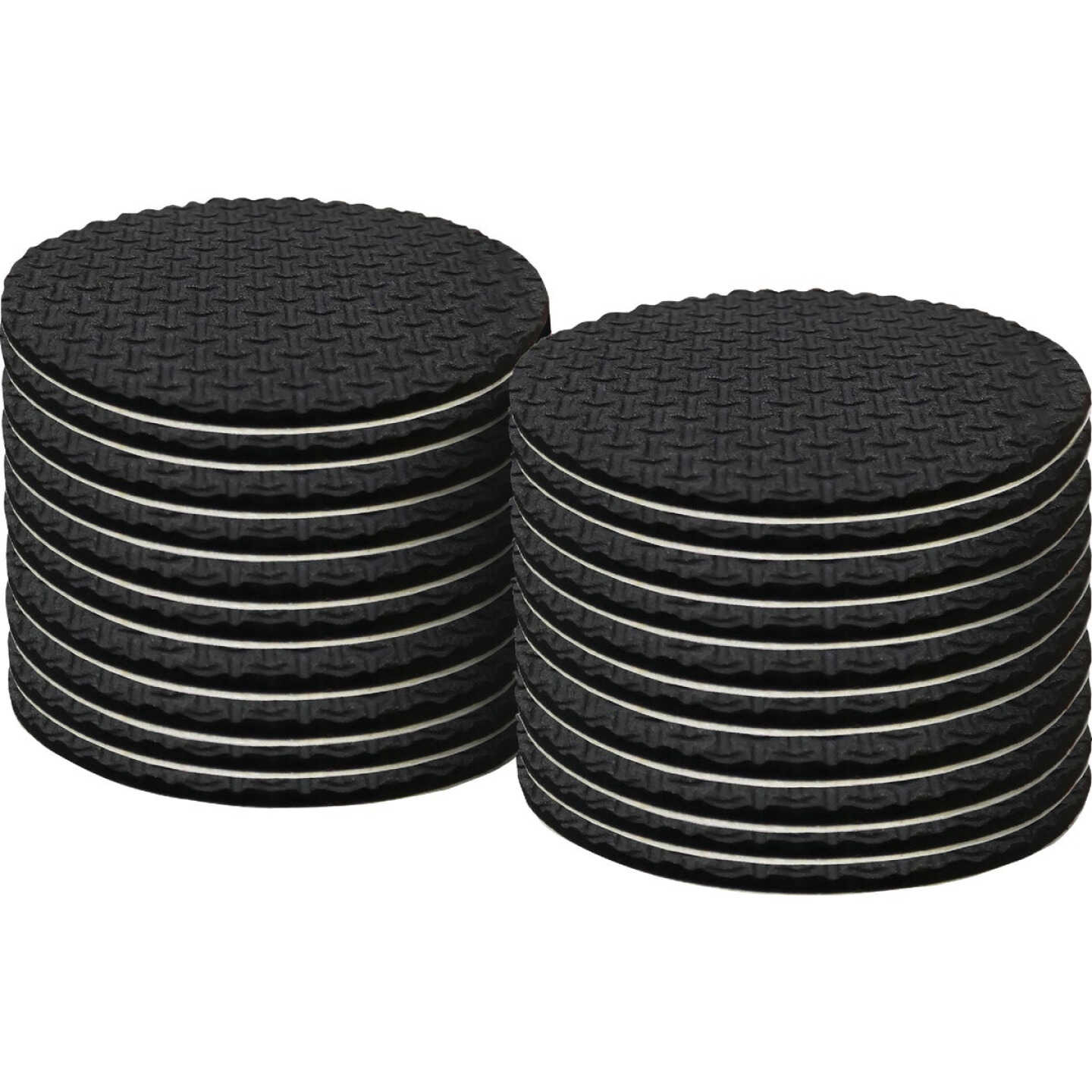 Super Sliders 1 In. Anti-Skid Round Brown Furniture Pad (18-Piece) Image 2