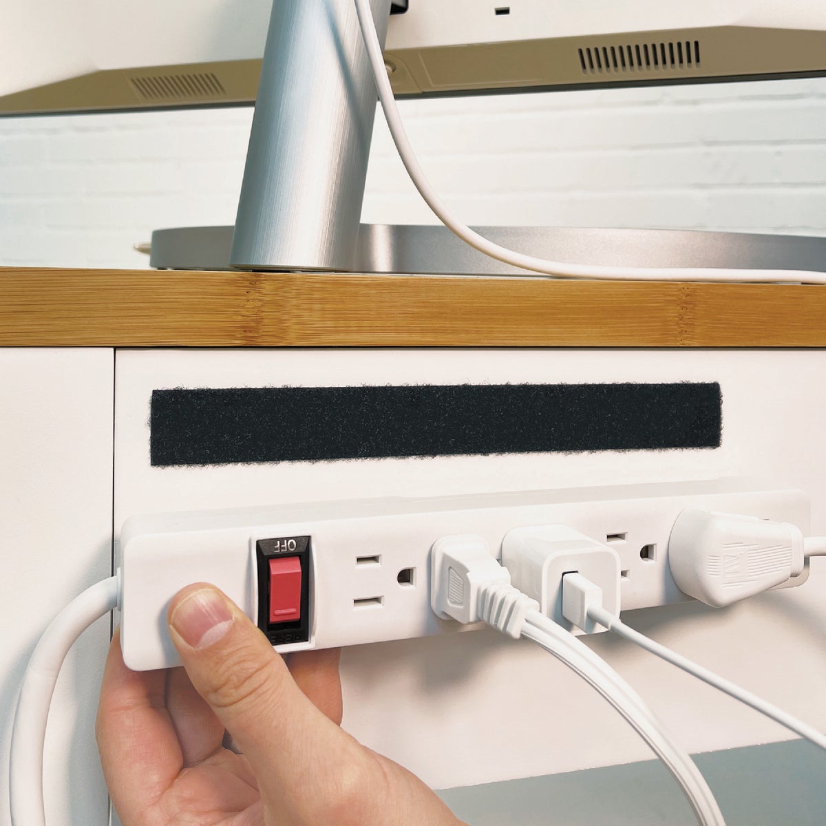 Wrap-It Storage Stick 'Em 3/4 In. x 5 Ft. Black Hook & Loop Roll Image 2