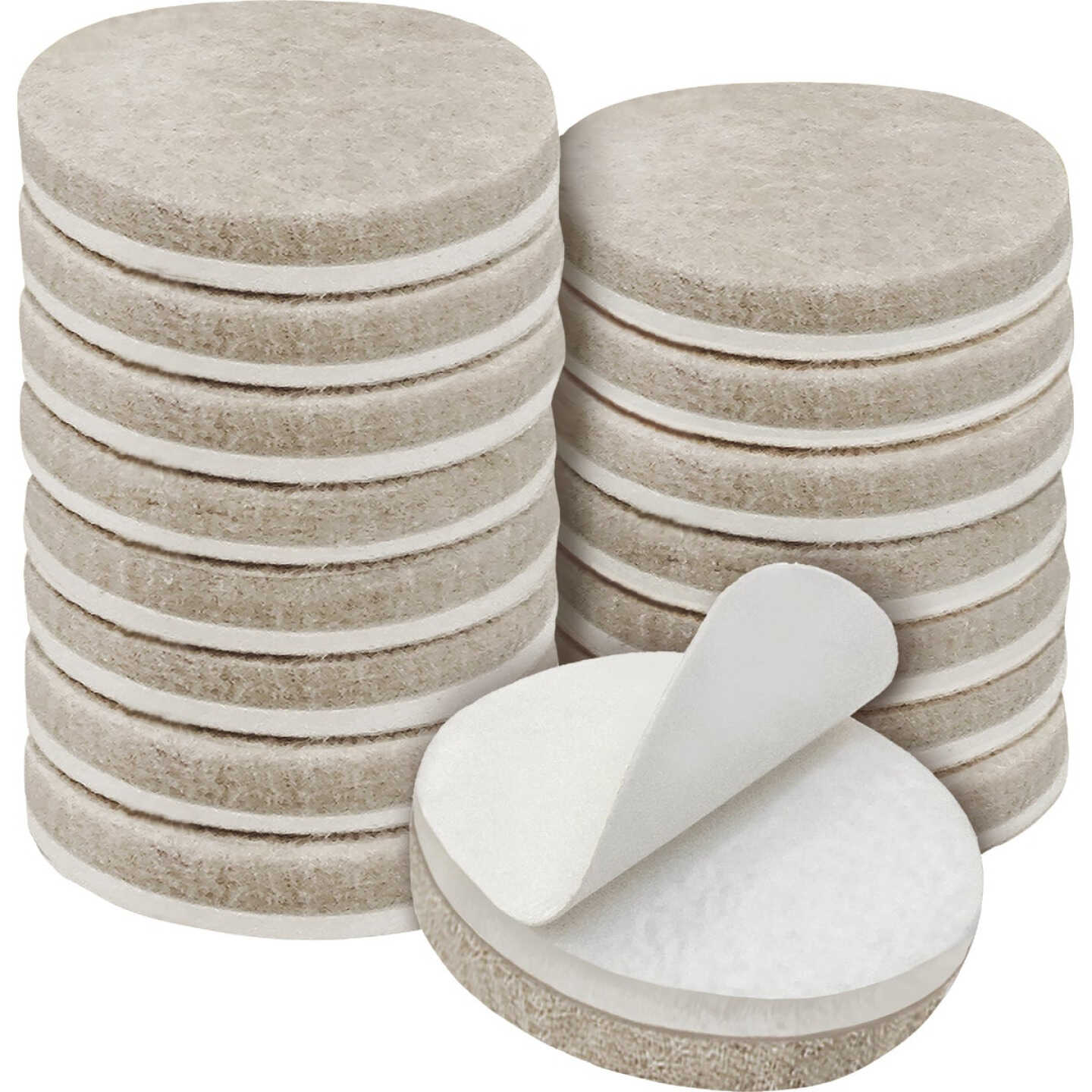 Super Sliders 1-1/2 In. Round Beige Felt Furniture Pads (16-Piece) Image 2