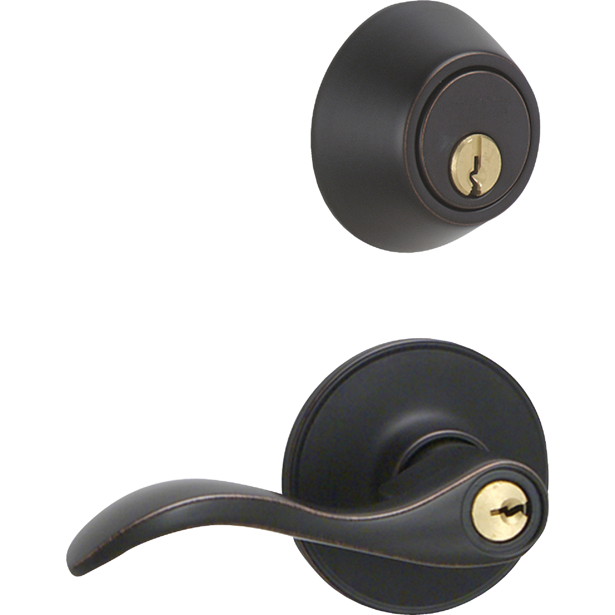 Dexter Seville Aged Bronze Deadbolt & Lever Combo Image 1