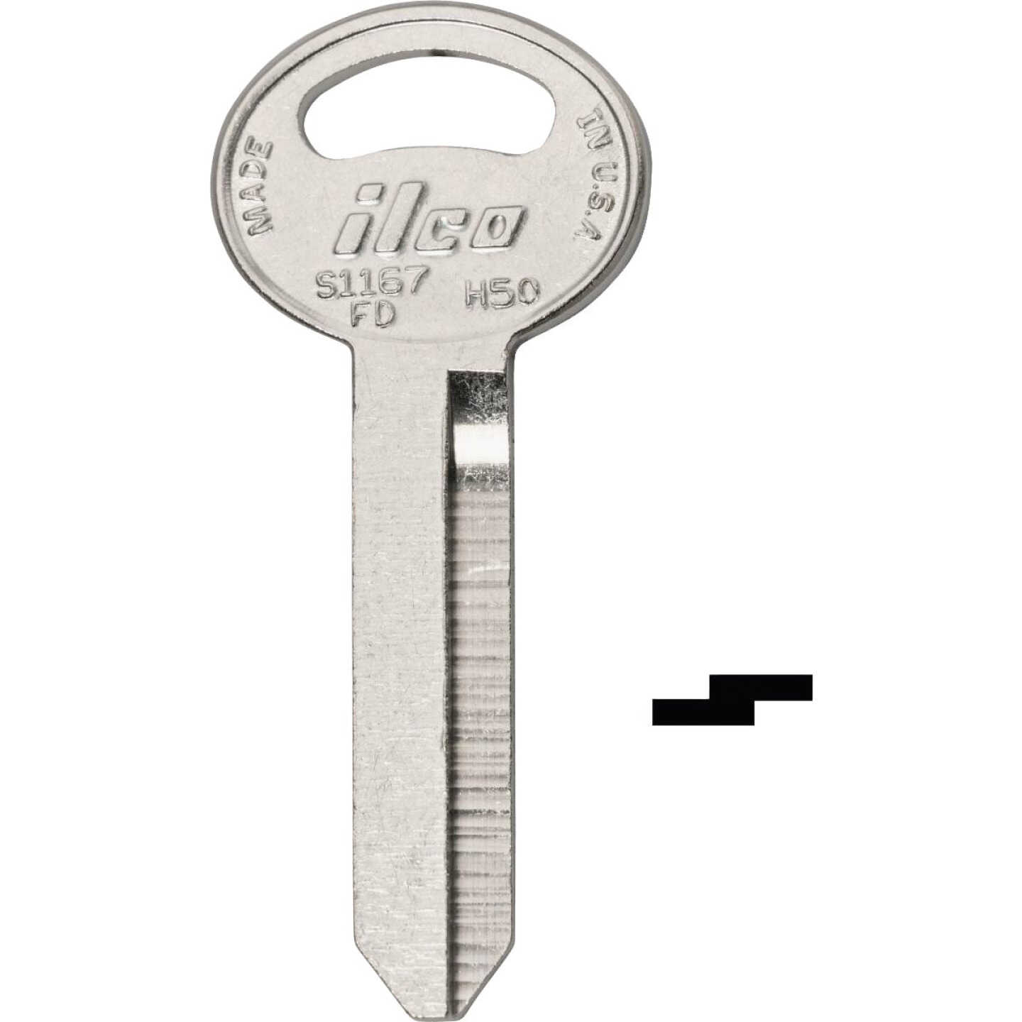 ILCO Ford Nickel Plated Automotive Key H50 / S1167FD (10-Pack) Image 1