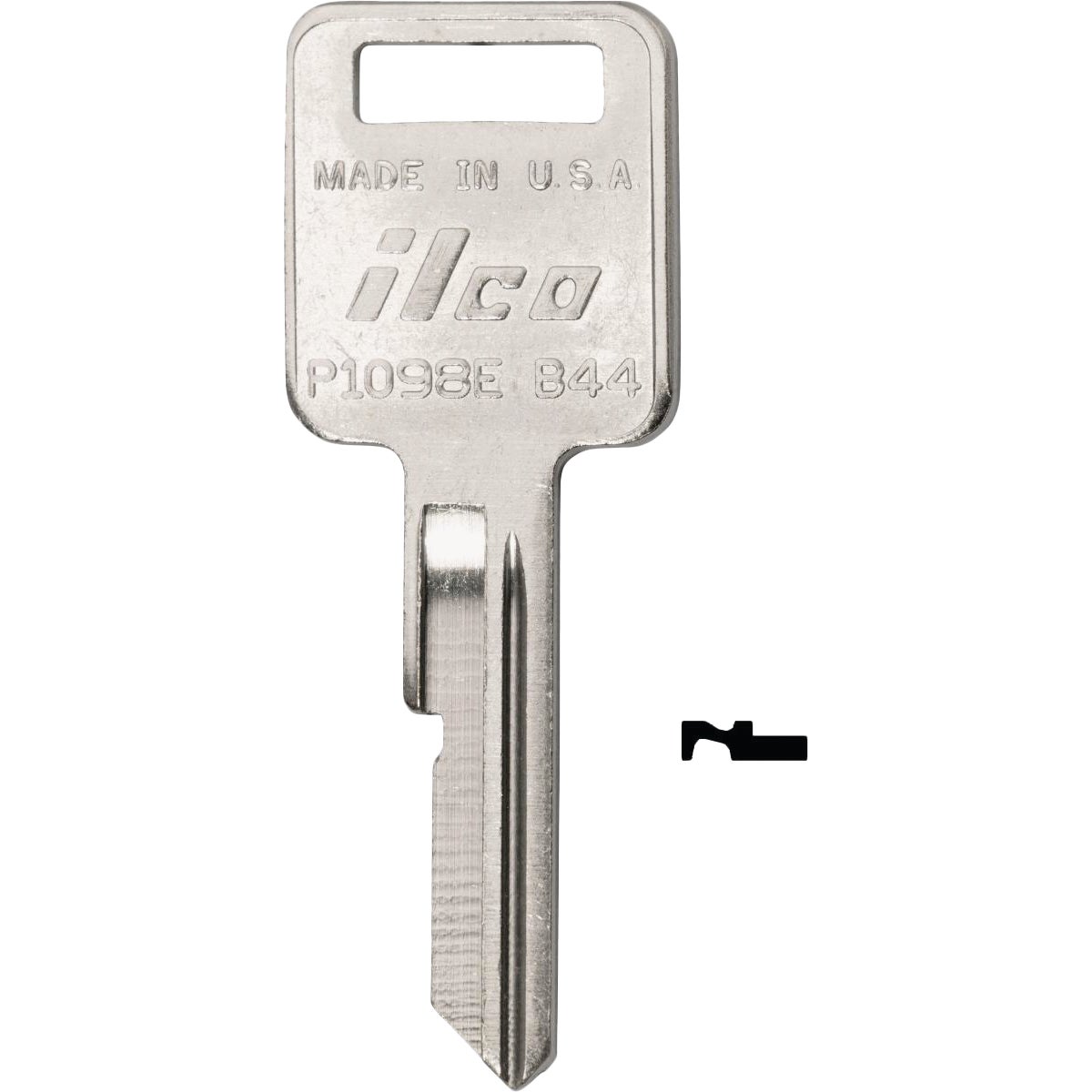 ILCO GM Nickel Plated Automotive Key, B44 / P1098E (10-Pack) Image 1