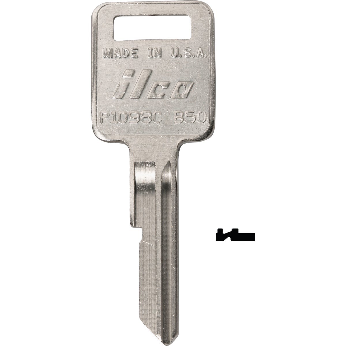 ILCO GM Nickel Plated Automotive Key, B48 / P1098A (10-Pack) Image 1