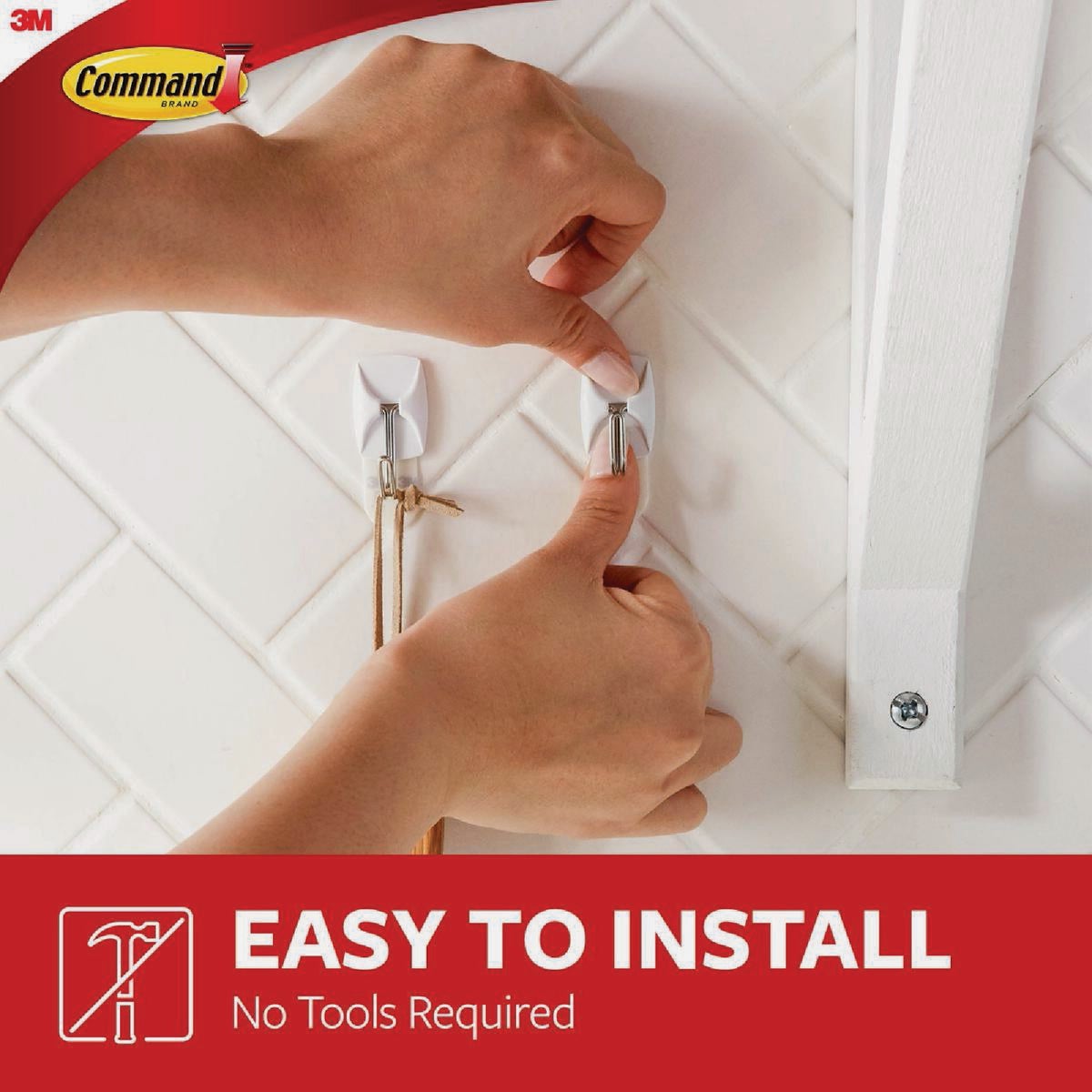 Command Small Wire Hook Mega Pack, White, 28 Hooks, 32 Strips Image 4