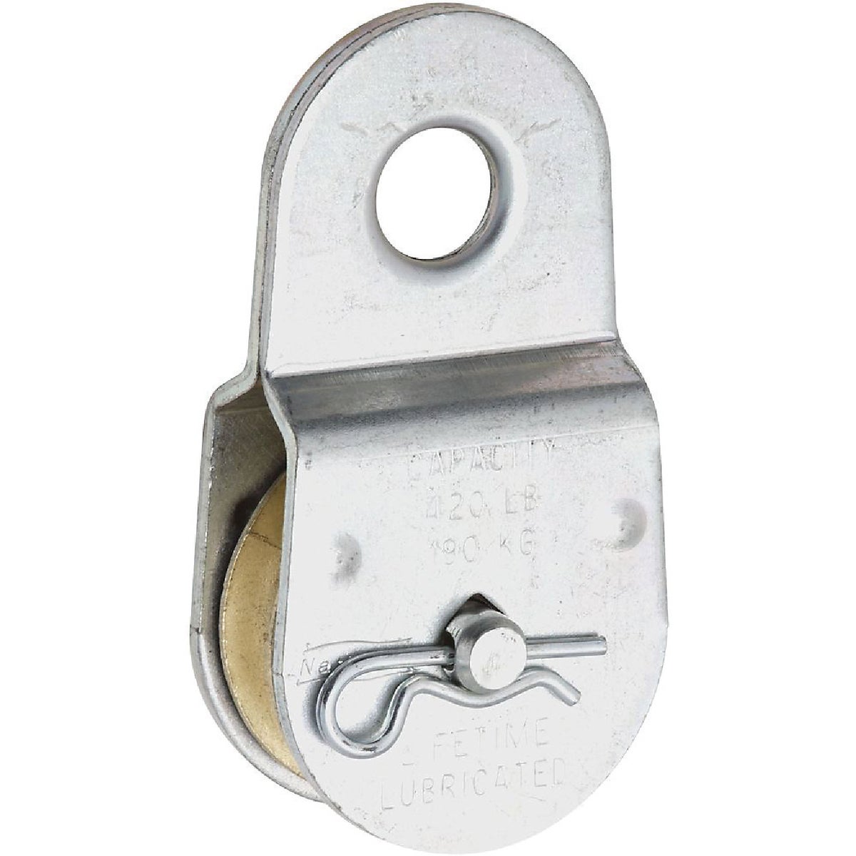 National Hardware 1-1/2 In. O.D. Single Fixed Eye Steel Rope Pulley