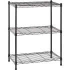 Muscle Rack 24 In. x 14 In. x 30 In. 3-Tier Black Wire Shelving Unit Image 1