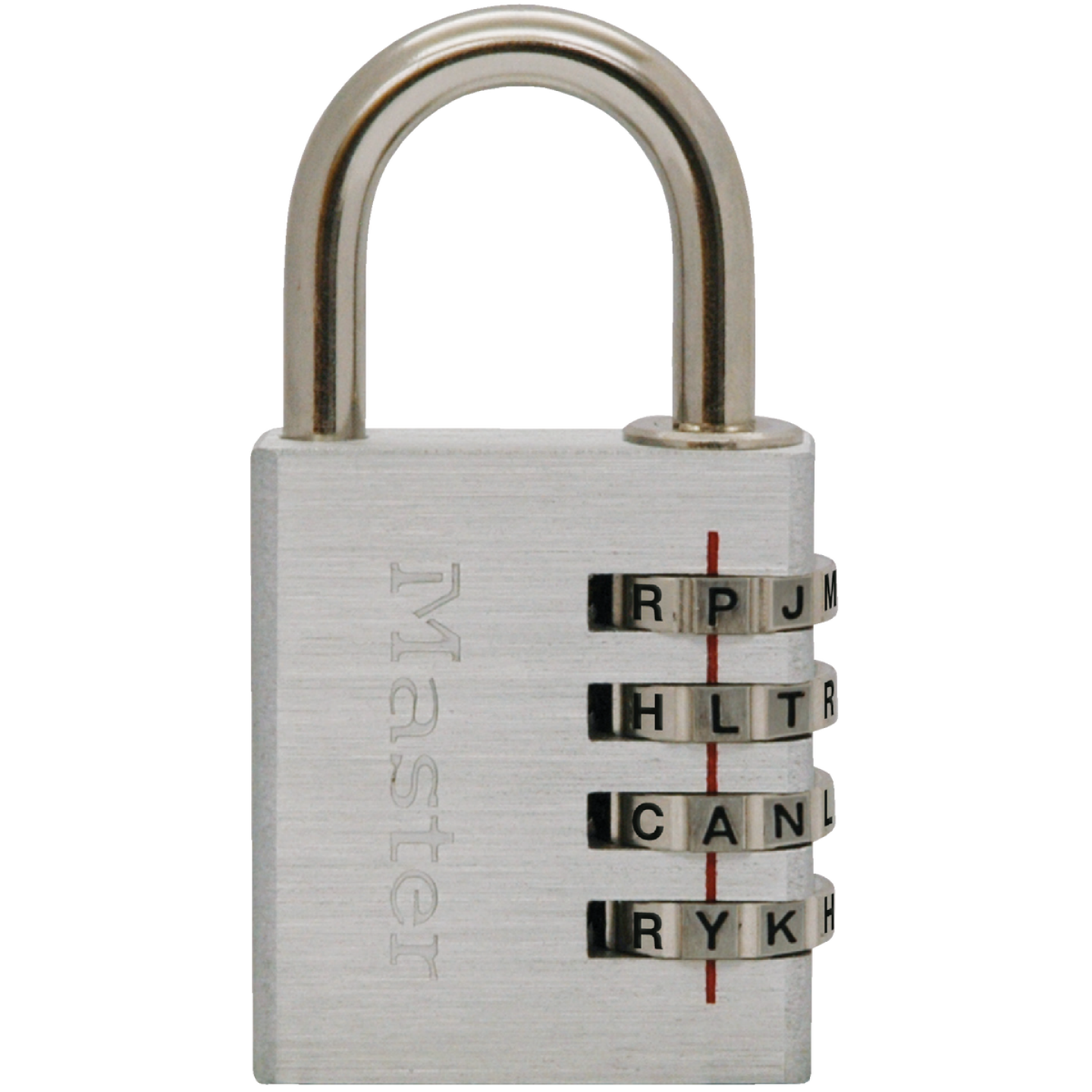 Master Lock 1-9/16 In. Brushed Aluminum Combination Padlock Image 1