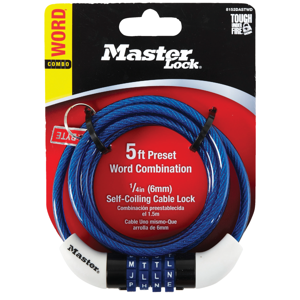 Master Lock 5 Ft. x 1/4 In. Preset Bicycle Lock Image 2