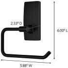 Command Bath Matte Black Adhesive Toilet Paper Holder, 2 Strips Image 8