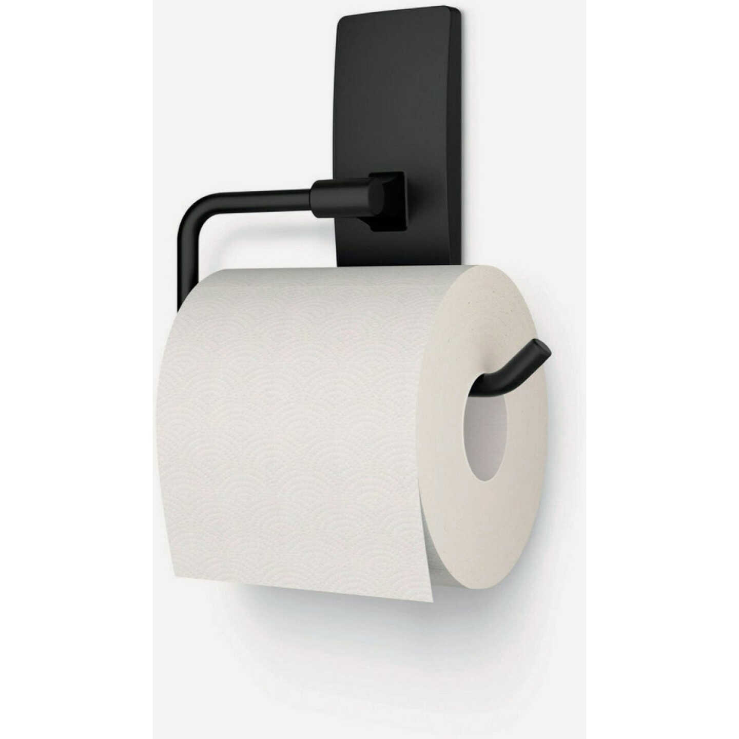 Command Bath Matte Black Adhesive Toilet Paper Holder, 2 Strips Image 6