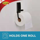 Command Bath Matte Black Adhesive Toilet Paper Holder, 2 Strips Image 2