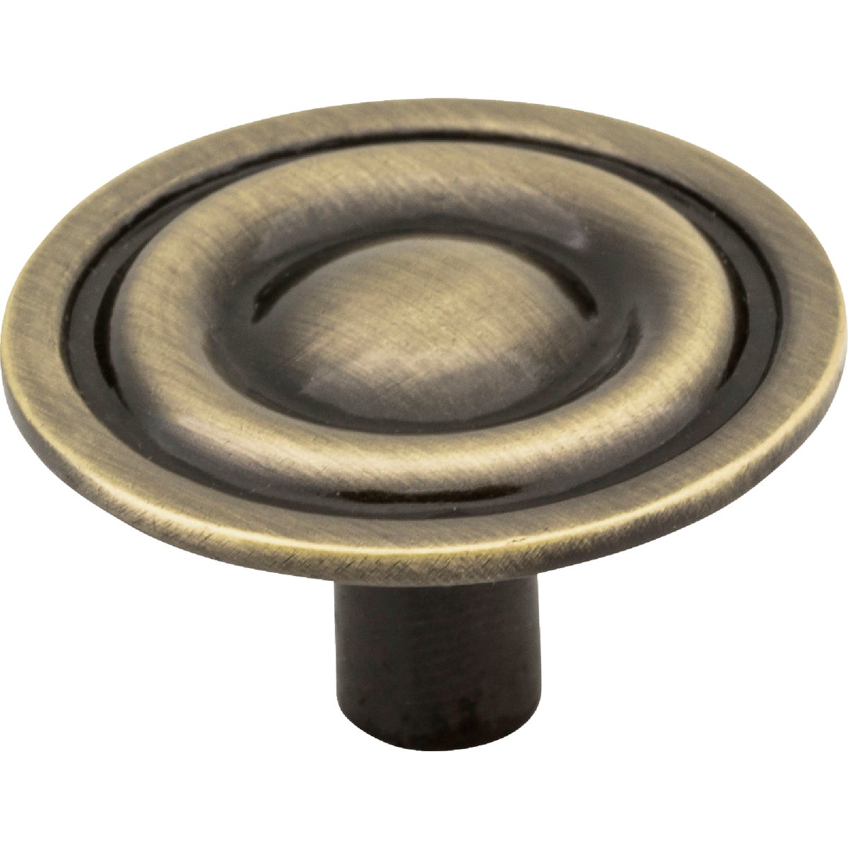Elements Kingsport 1-5/16 In. Diameter Brushed Antique Brass Ringed Mushroom Knob