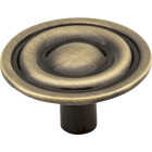 Elements Kingsport 1-5/16 In. Diameter Brushed Antique Brass Ringed Mushroom Knob Image 1