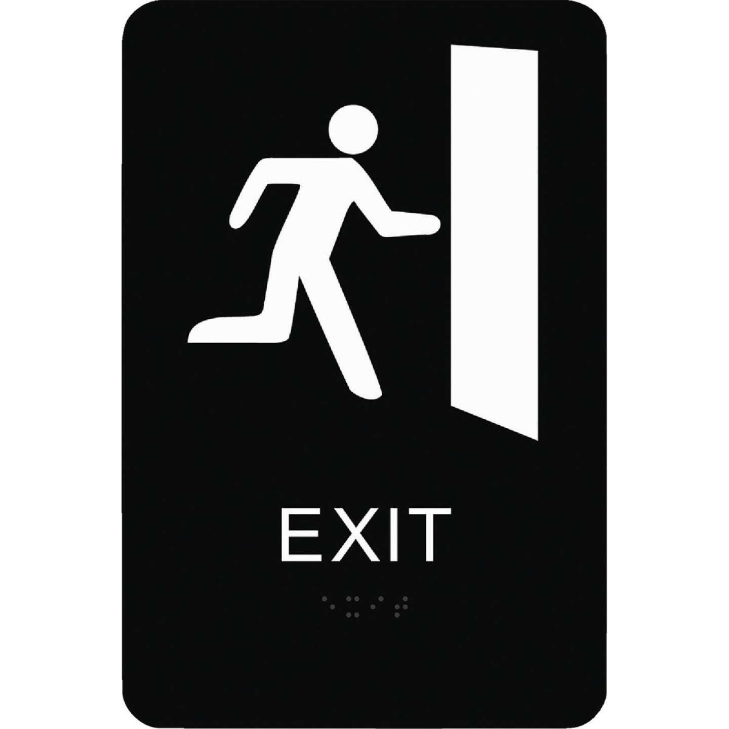 Hy-Ko Deco Series Plastic Braille Sign, Exit Image 1