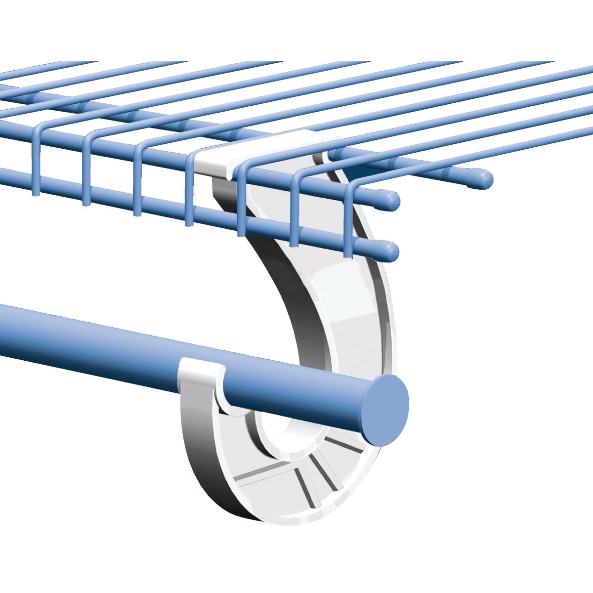 ClosetMaid SuperSlide 5.75 In. H. x 3.87 In. D. Closet Rod Support, White Image 1