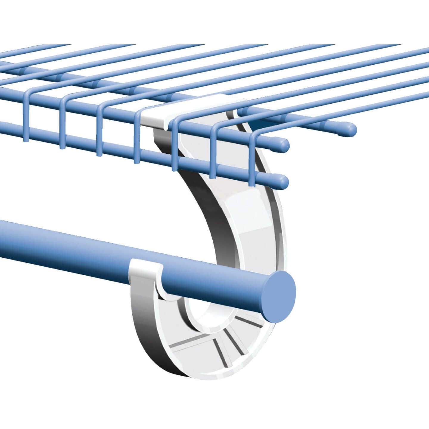 ClosetMaid SuperSlide 5.75 In. H. x 3.87 In. D. Closet Rod Support, White Image 1