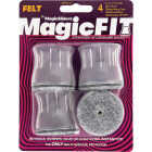 Magic Sliders Magic Fit 1-1/2 In. - 1-3/4 In. Round Felt Furniture Leg Cup (4-Pack) Image 2