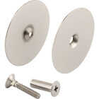 Defender Security 2-5/8 In. Satin Nickel Hole Cover Plate Image 1