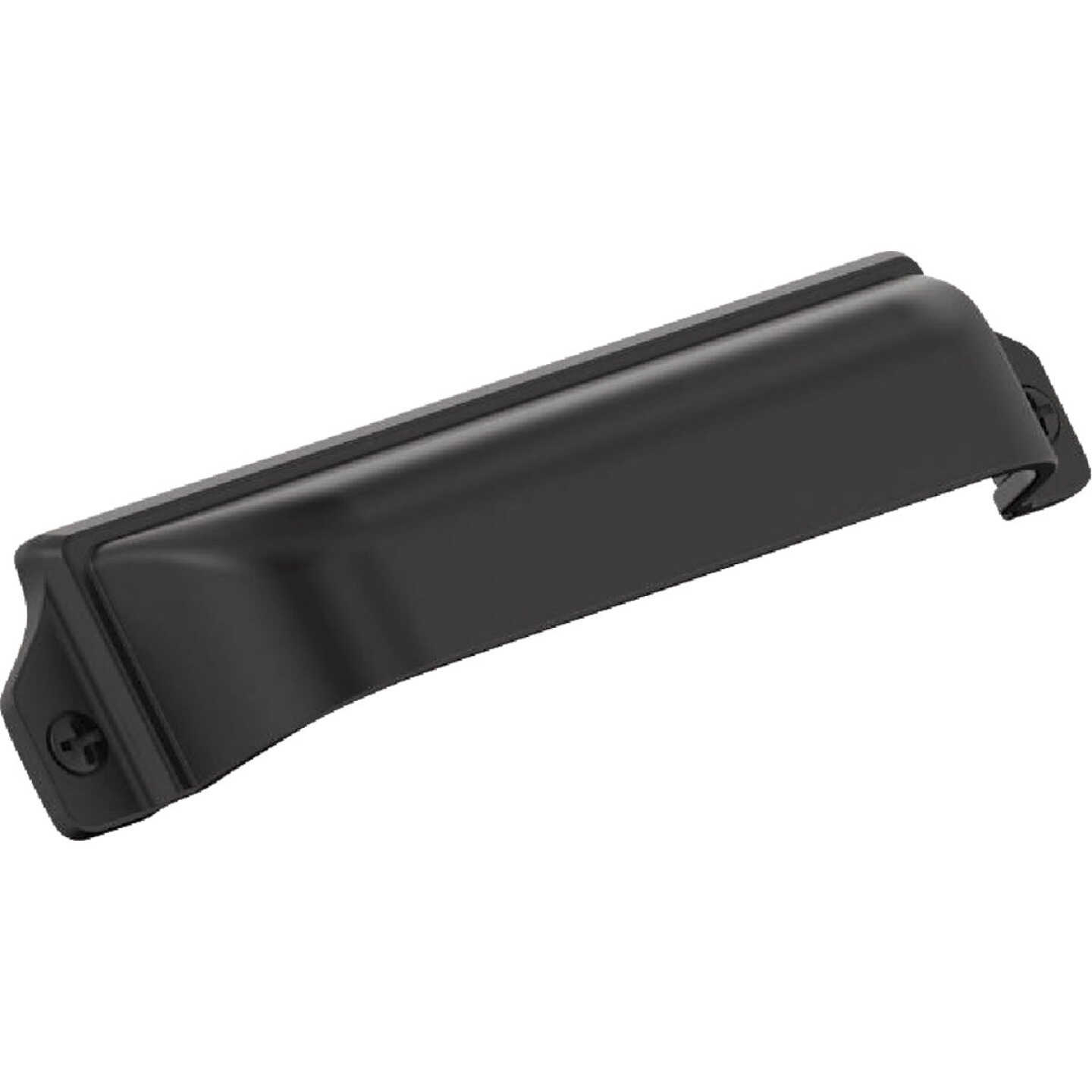 Amerock Everyday Basics Haven 3 In. or 3.75 In. Matte Black Cup Pull Image 1