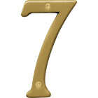 Hy-Ko 4 In. Brushed Brass Number 7 Image 1