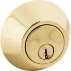 Steel Pro Polished Brass Double Cylinder Deadbolt Image 1