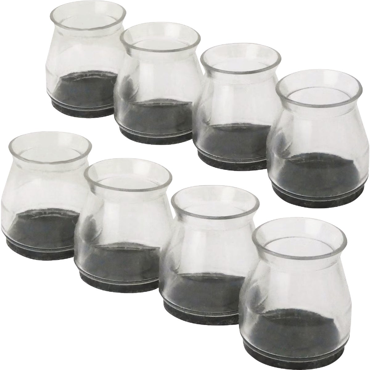Super Sliders 1 In. Metal Plate & Round Felt Silicone Furniture Leg Tips (8-Pack) Image 4