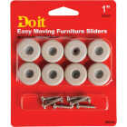 Do it 1 In. Round Adhesive and Screw on Furniture Glide, (8-Pack) Image 1
